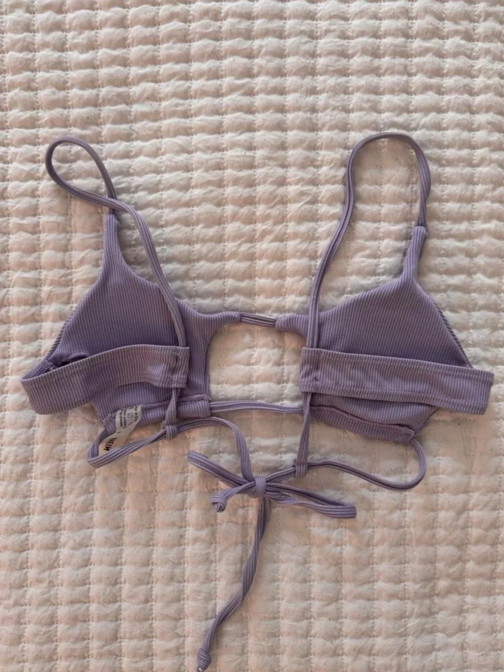 SHEIN light purple ribbed bikini top - Size M